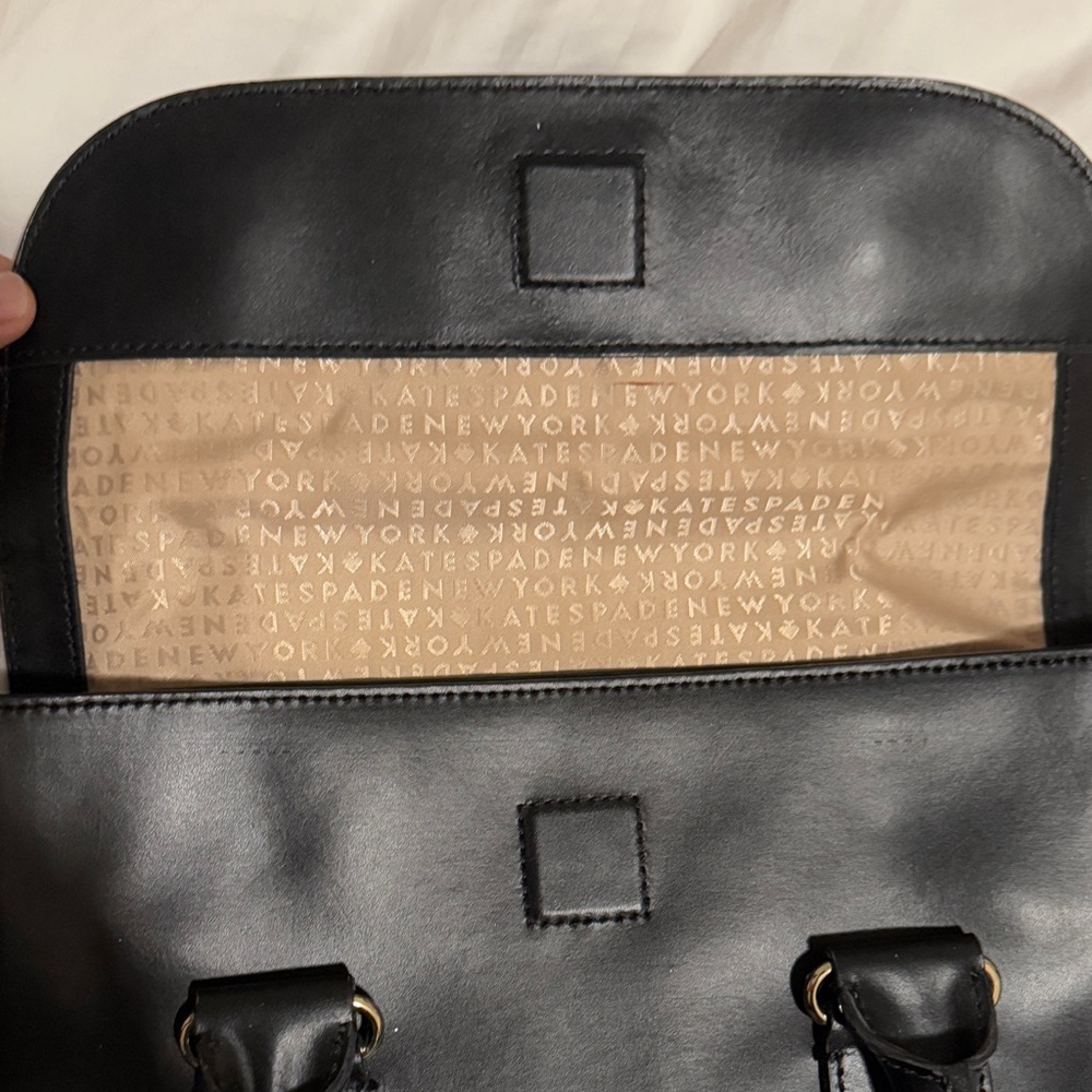 Kate Spade Bond Street Black Handbag Black pink strap - Picture 6 of 7